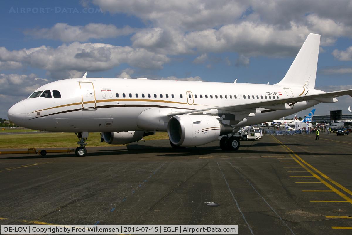 OE-LOV, 2008 Airbus A319-115/CJ C/N 3513, At the Farnborough air show