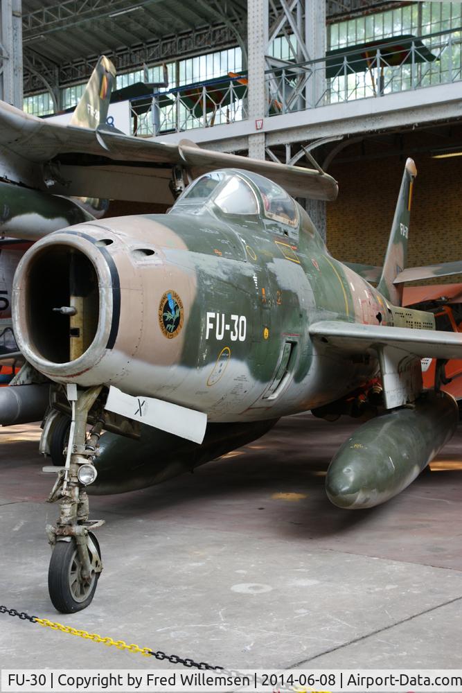 FU-30, 1953 Republic F-84F Thunderstreak C/N Not found (53-6806/FU-30/FU-15, At the armed forces museum in Brussels