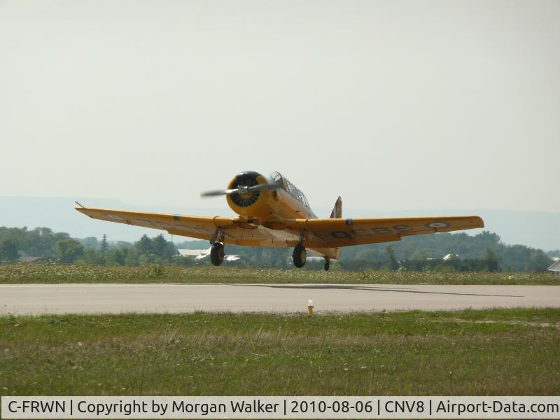 C-FRWN, 1942 Noorduyn AT-16 Harvard II C/N 81-4097, Two landings for the price of one! Nice bounce!