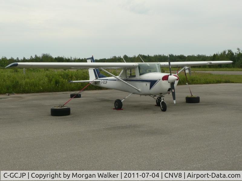 C-GCJP, 1970 Cessna 150K C/N 15071445, Tied down at Edenvale