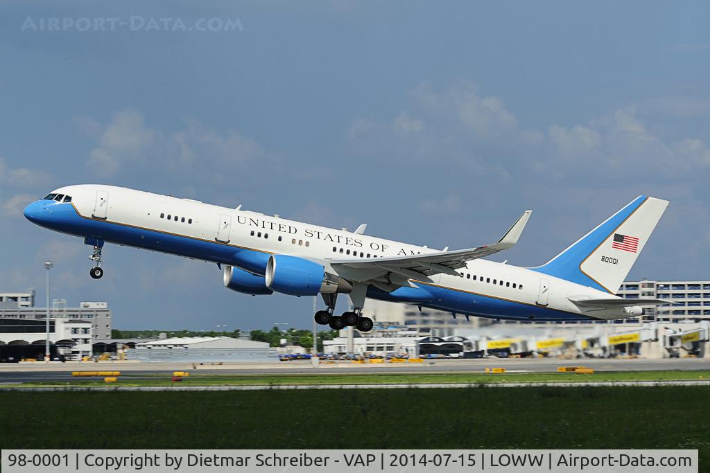 98-0001, 1998 Boeing VC-32A (757-200) C/N 29025, USAF Boeing 757-200