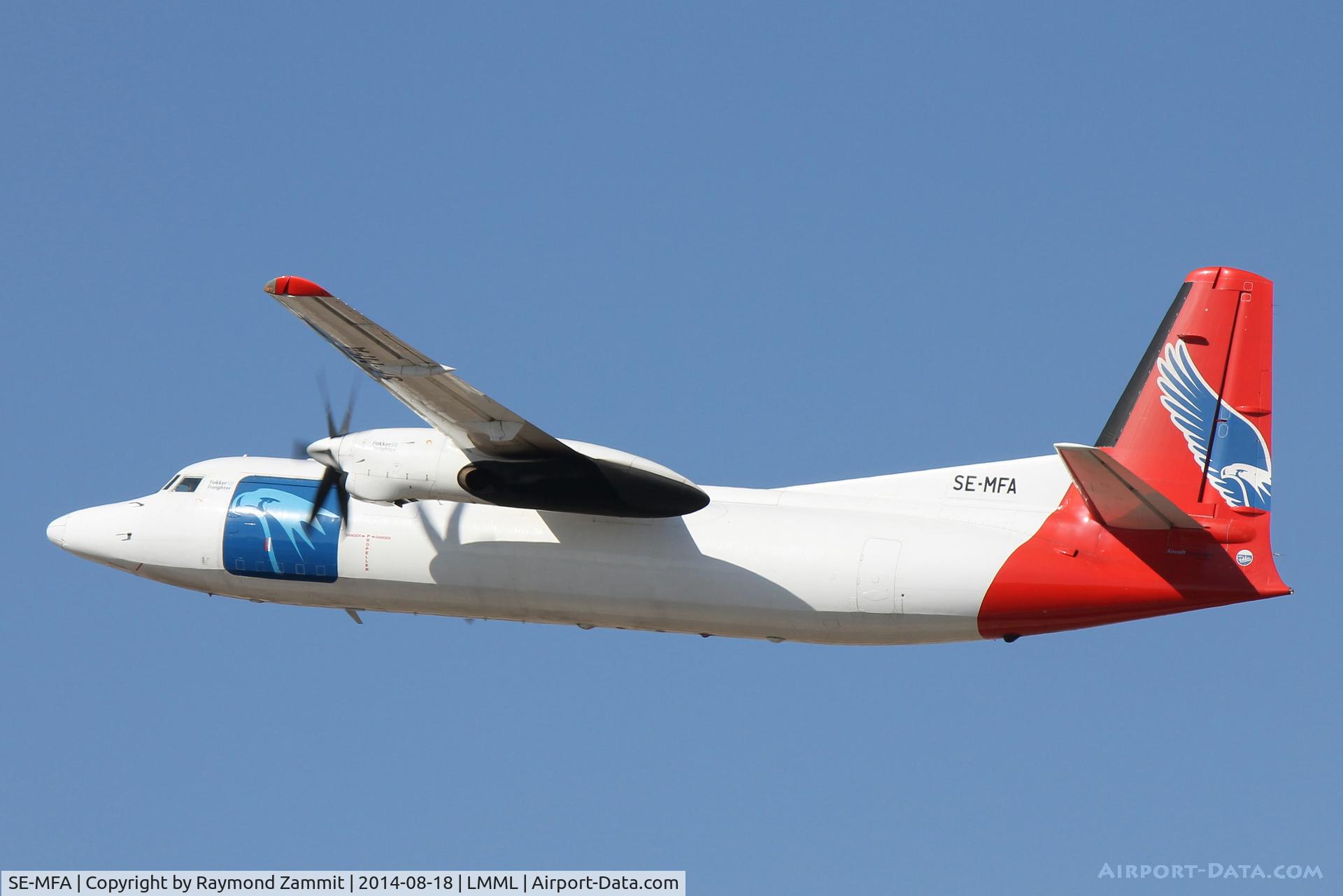 SE-MFA, 1988 Fokker 50 C/N 20118, F50 SE-MFA Amapola Flyg
