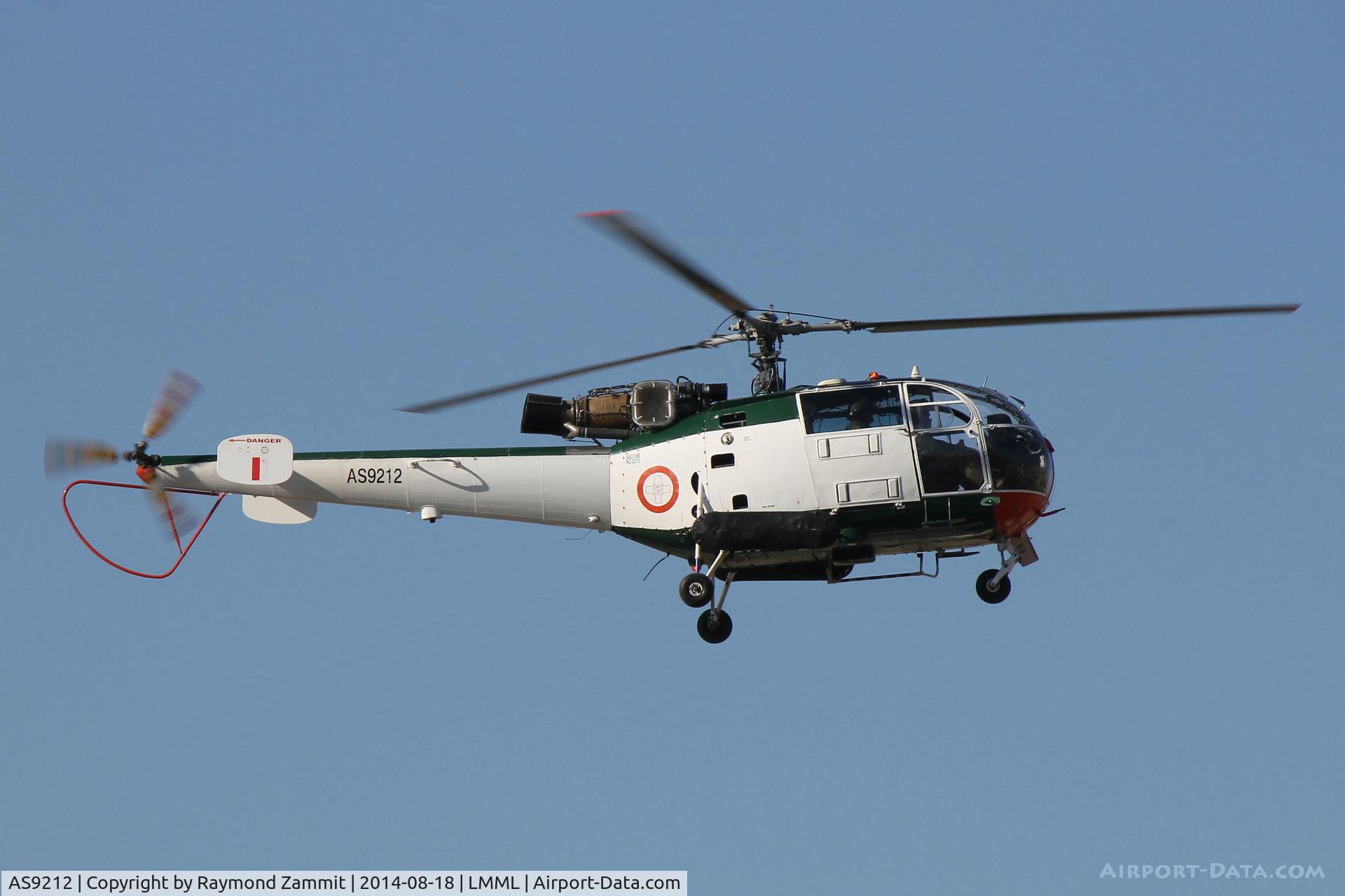 AS9212, Aerospatiale SA-316B Alouette III C/N 2315, SA-316B AlouetteIII AS9212 Armed Forces of Malta 
Airwing