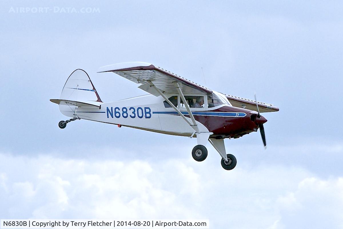 N6830B, Piper PA-22-150 C/N 22-4128, Visitor to the 2014 Midland Spirit Fly-In at Bidford Gliding Centre