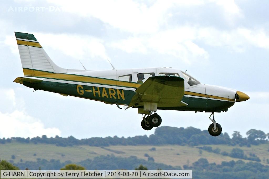 G-HARN, 1982 Piper PA-28-181 Cherokee Archer II C/N 28-8290108, Visitor to the 2014 Midland Spirit Fly-In at Bidford Gliding Centre