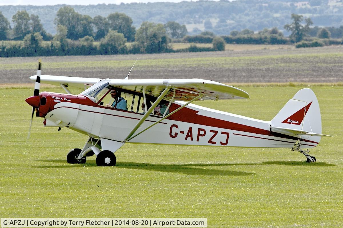 G-APZJ, 1959 Piper PA-18-150 Super Cub C/N 18-7233, Visitor to the 2014 Midland Spirit Fly-In at Bidford Gliding Centre