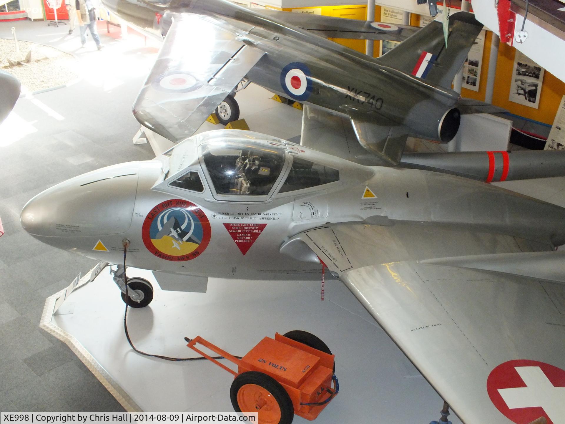 XE998, De Havilland DH-115 Vampire T.11 C/N 15678, Solent Sky Museum