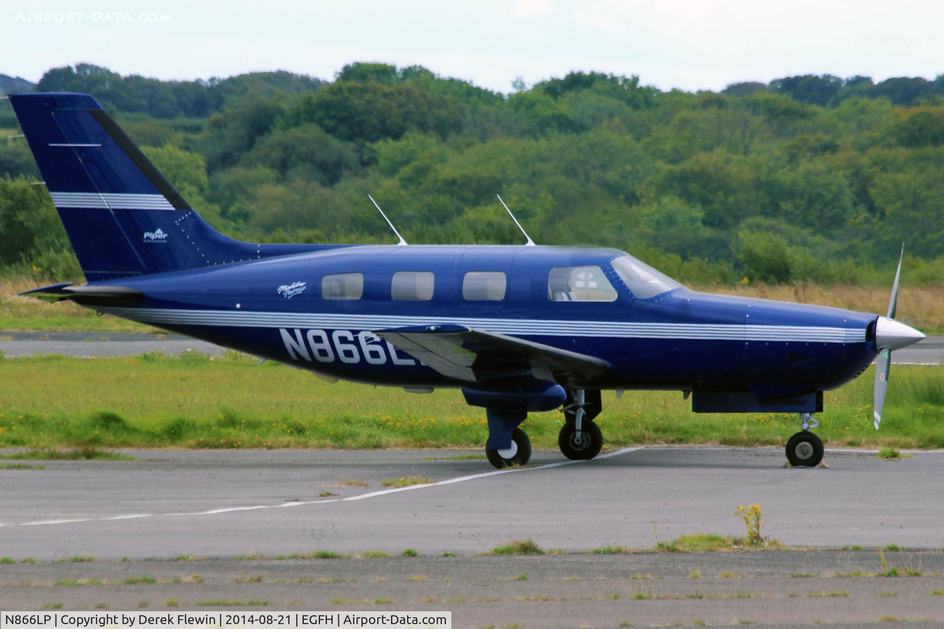 N866LP, 1997 Piper PA-46-350P Malibu Mirage C/N 4636130, EGFH resident, Malibu Mirage, seen parked up on the apron.