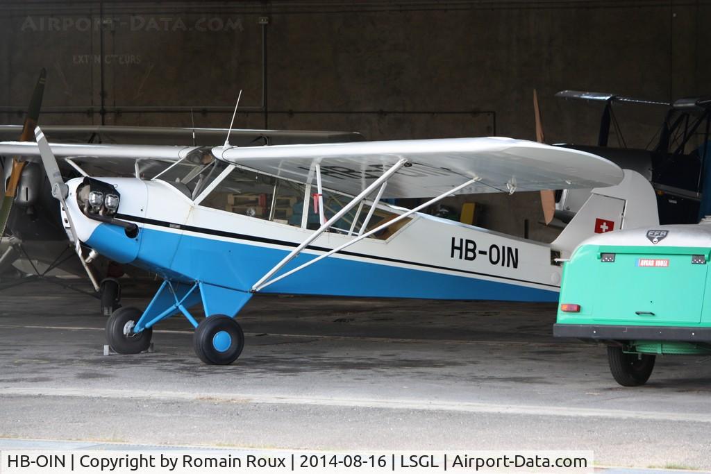 HB-OIN, 1944 Piper L-4H Grasshopper (J3C-65D) C/N 12119, Parked