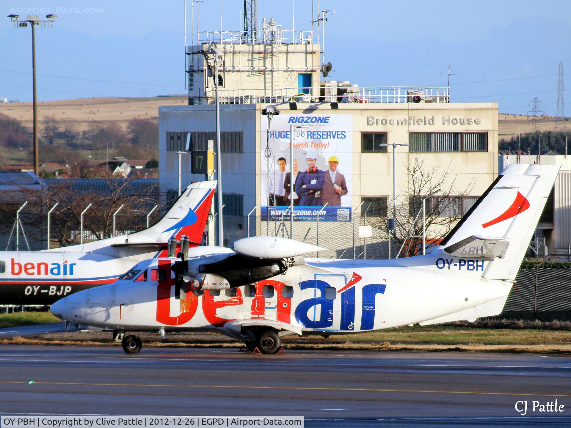 OY-PBH, 1999 Let L-410UVP-E20 Turbolet C/N 992736, Parked up on Boxing day at Aberdeen EGPD