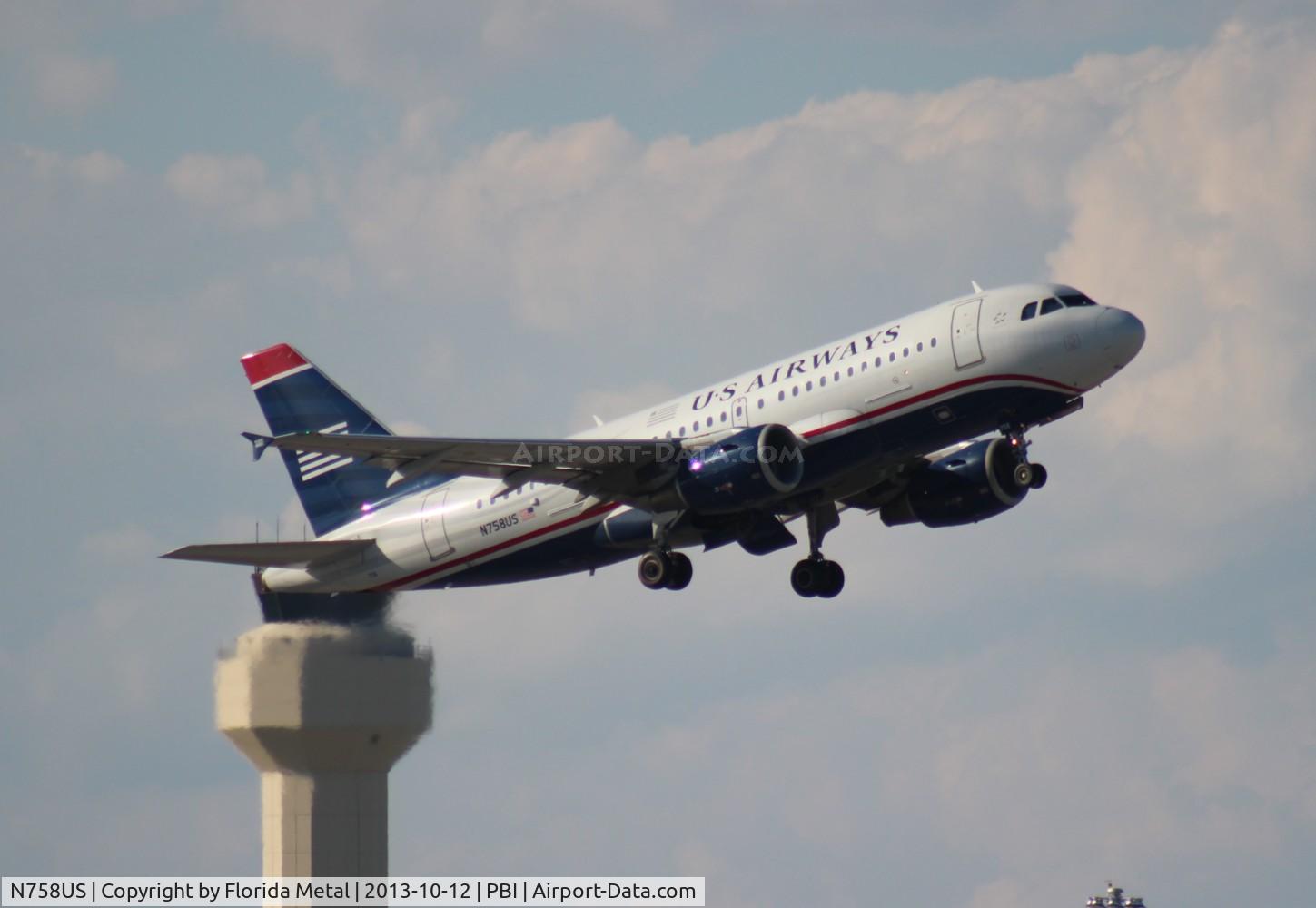 N758US, 2000 Airbus A319-112 C/N 1348, US Airways A319