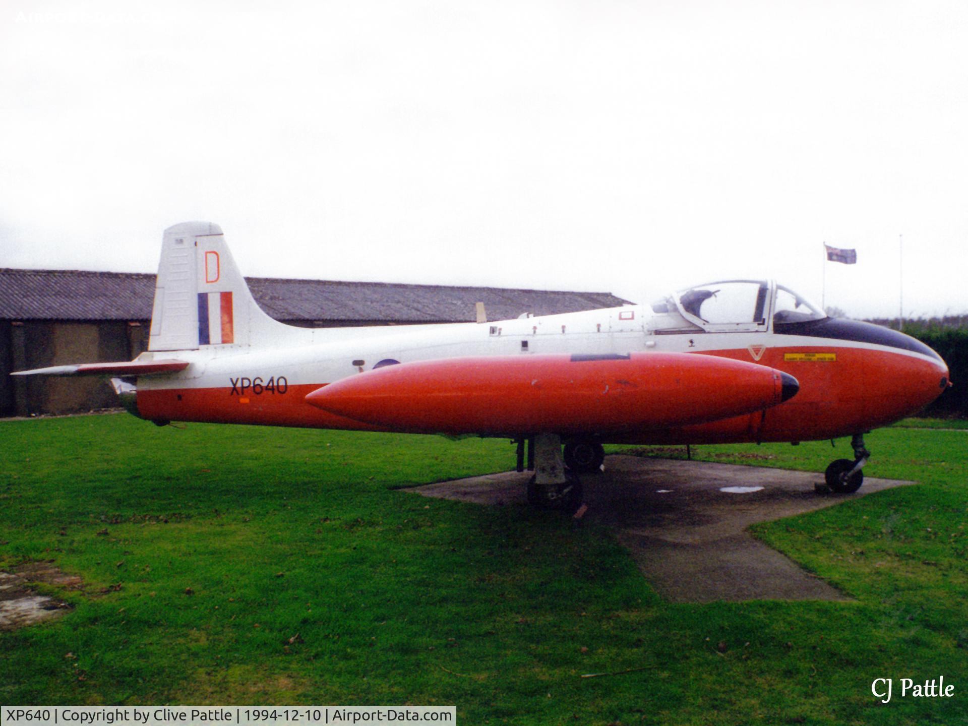 XP640, BAC 84 Jet Provost T.4 C/N PAC/W/16912, Externally displayed at the YAM, Elvington, Dec '94