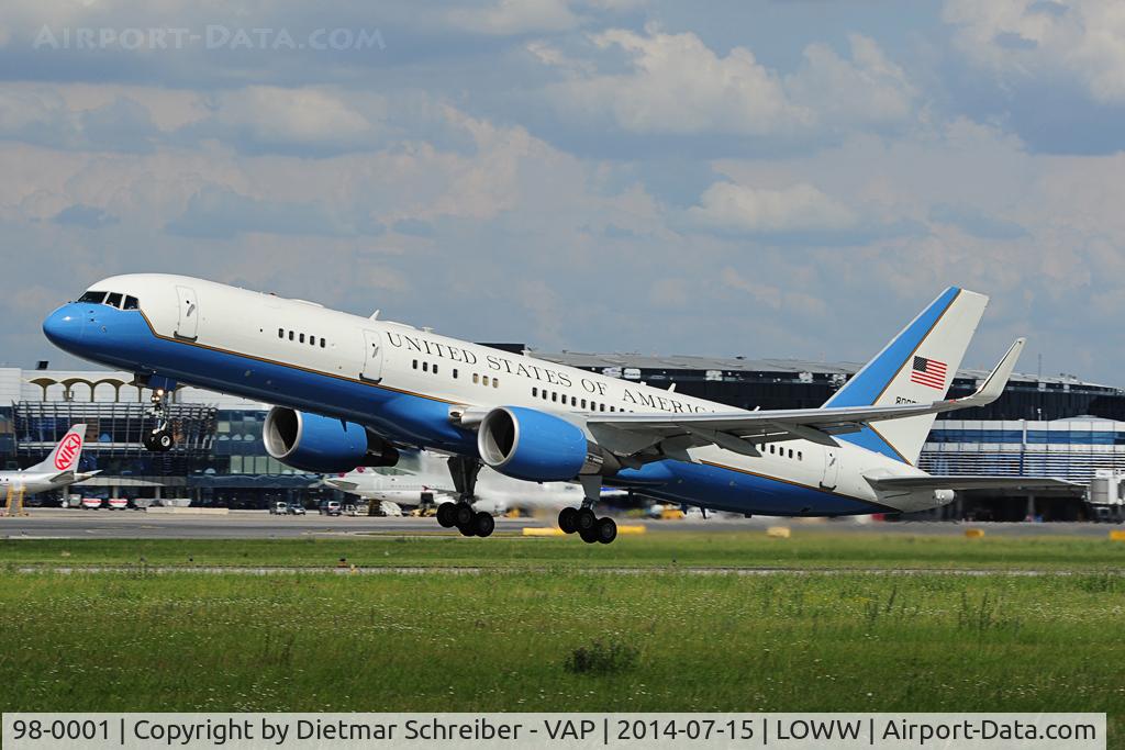 98-0001, 1998 Boeing VC-32A (757-200) C/N 29025, USAF Boeing 757-200