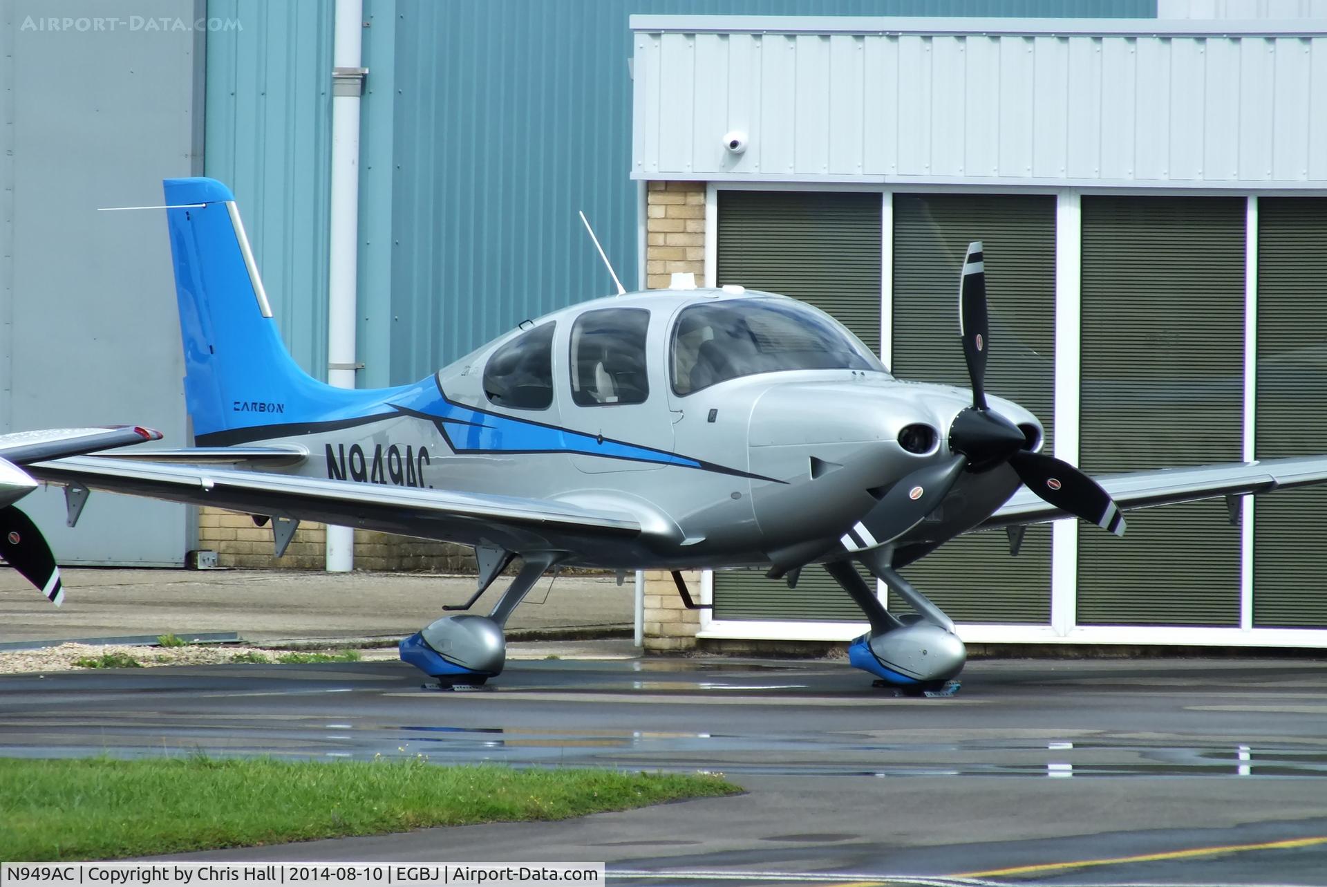 N949AC, 2014 Cirrus SR22T C/N 0833, parked at Staverton