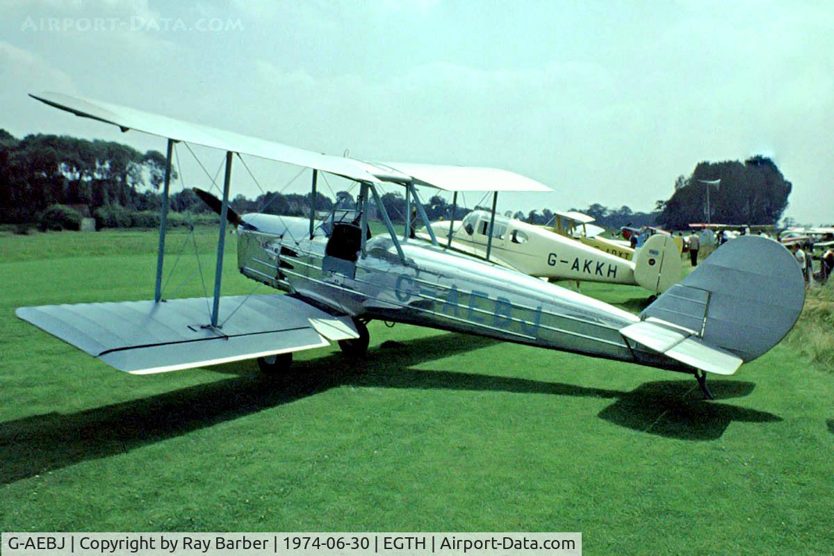 G-AEBJ, 1936 Blackburn B.2 Series 1 C/N 6300/8, Blackburn B.2 [6300/8] Old Warden~G 30/06/1974. From a slide.