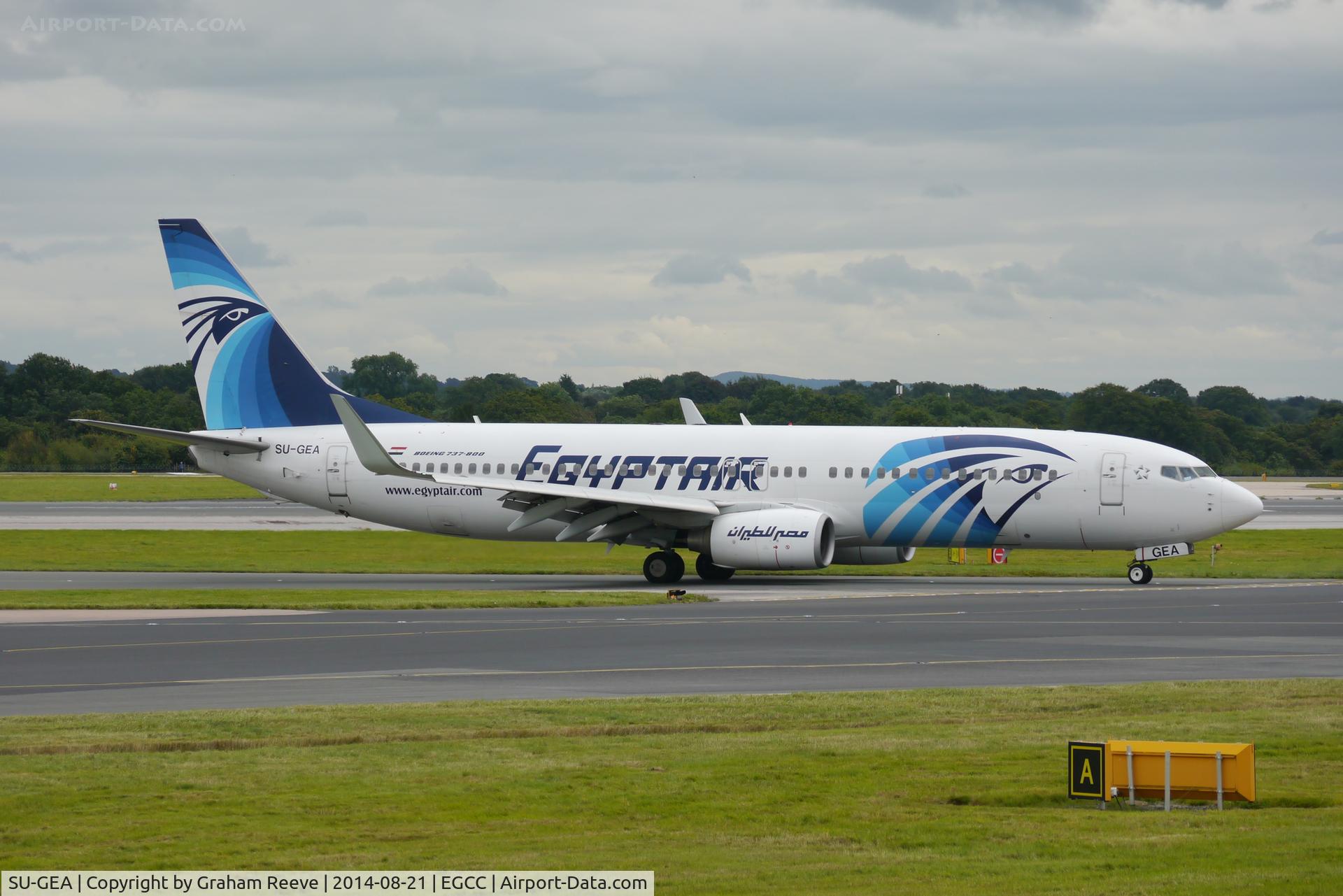 SU-GEA, 2010 Boeing 737-866 C/N 40760, Just landed.