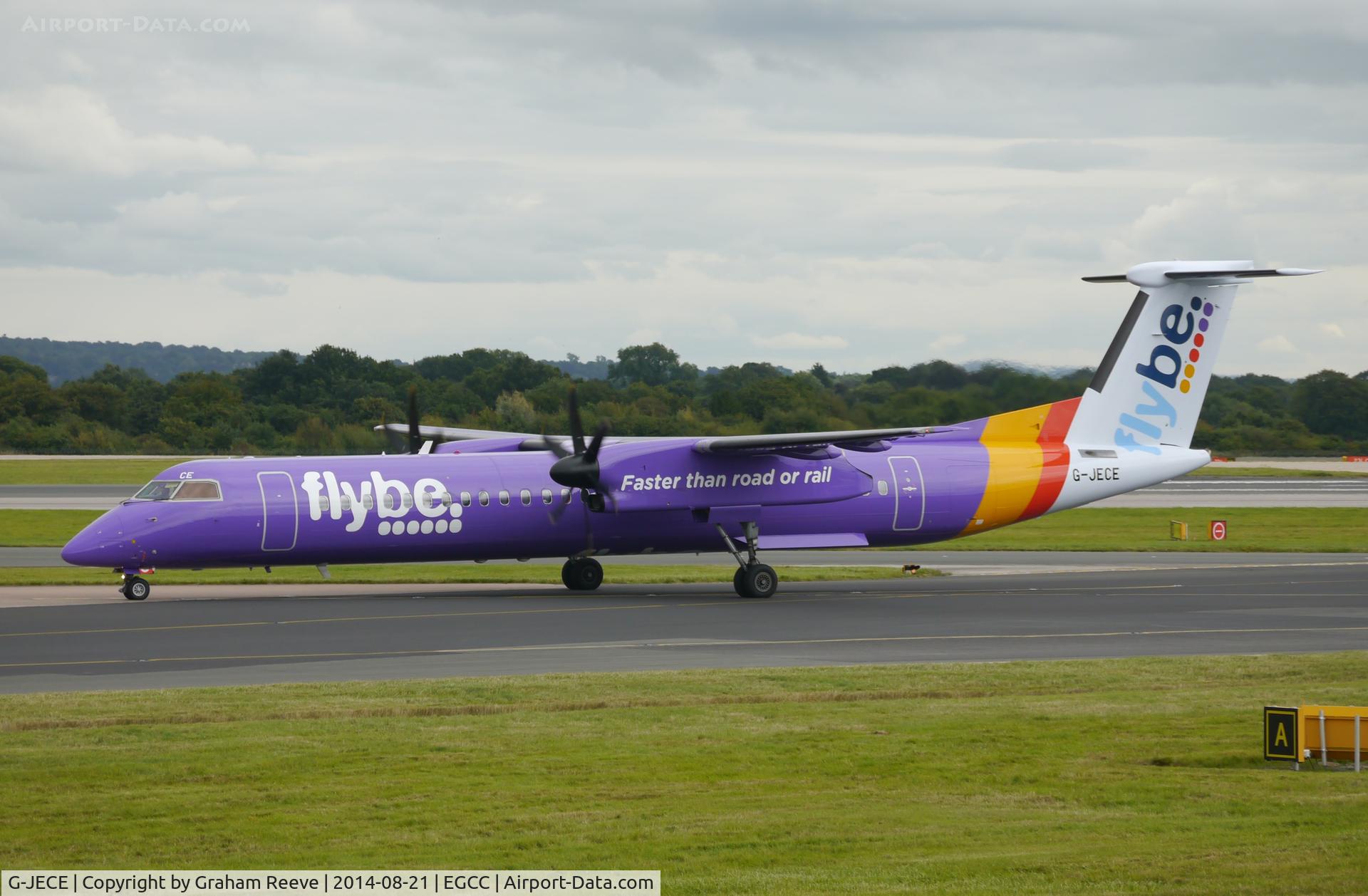 G-JECE, 2004 De Havilland Canada DHC-8-402Q Dash 8 C/N 4094, Just landed.