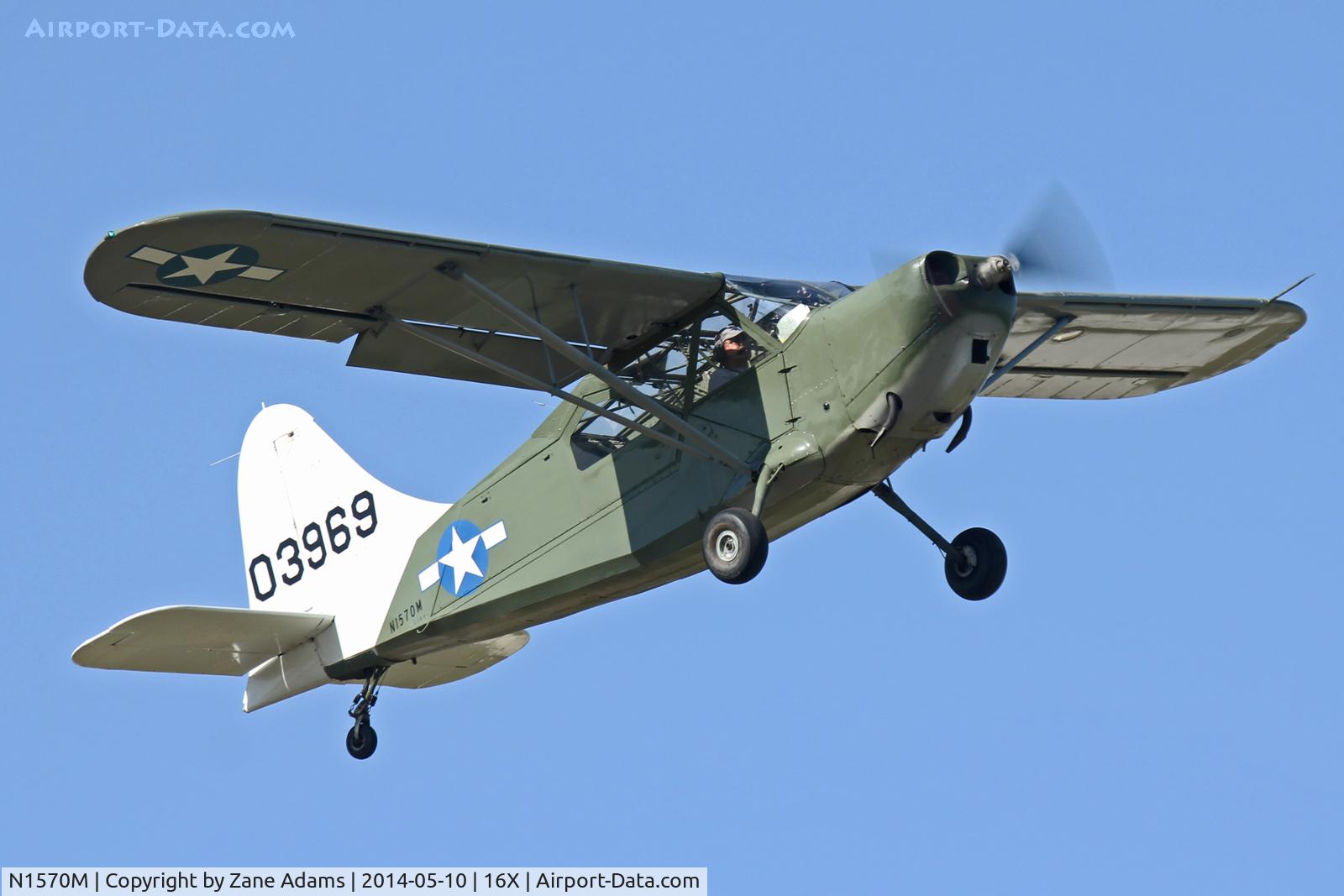 N1570M, Stinson L-5E Sentinel C/N 4344, At the Propwash Party Fly-in 2014