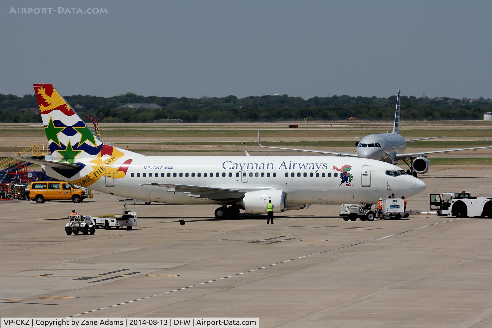 VP-CKZ, 1996 Boeing 737-36E C/N 27626, Cayman Airlines 737 at DFW Airport