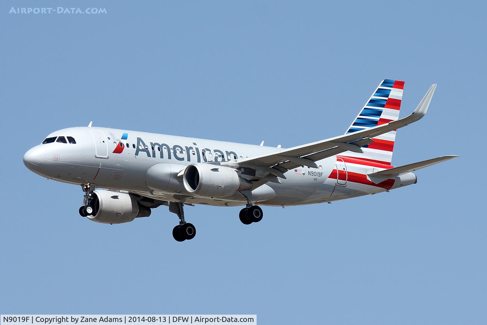 N9019F, 2014 Airbus A319-115 C/N 6154, At DFW Airport