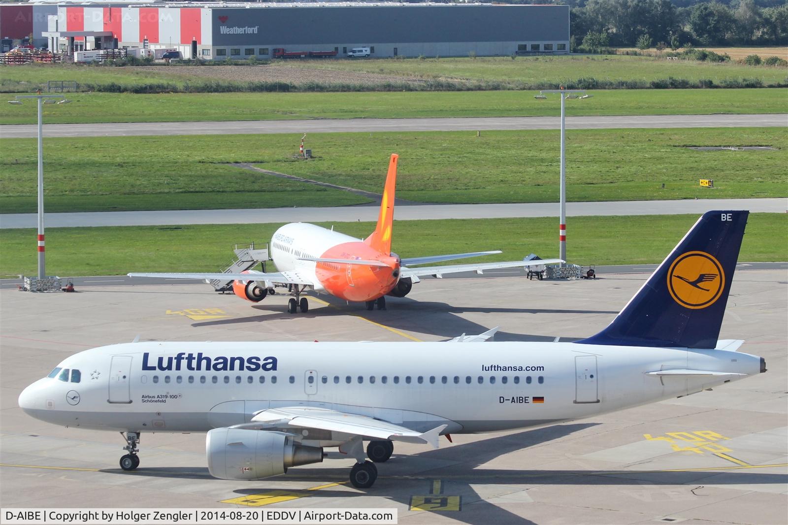D-AIBE, 2010 Airbus A319-112 C/N 4511, Leaving apron for departure on rwy 27L.....