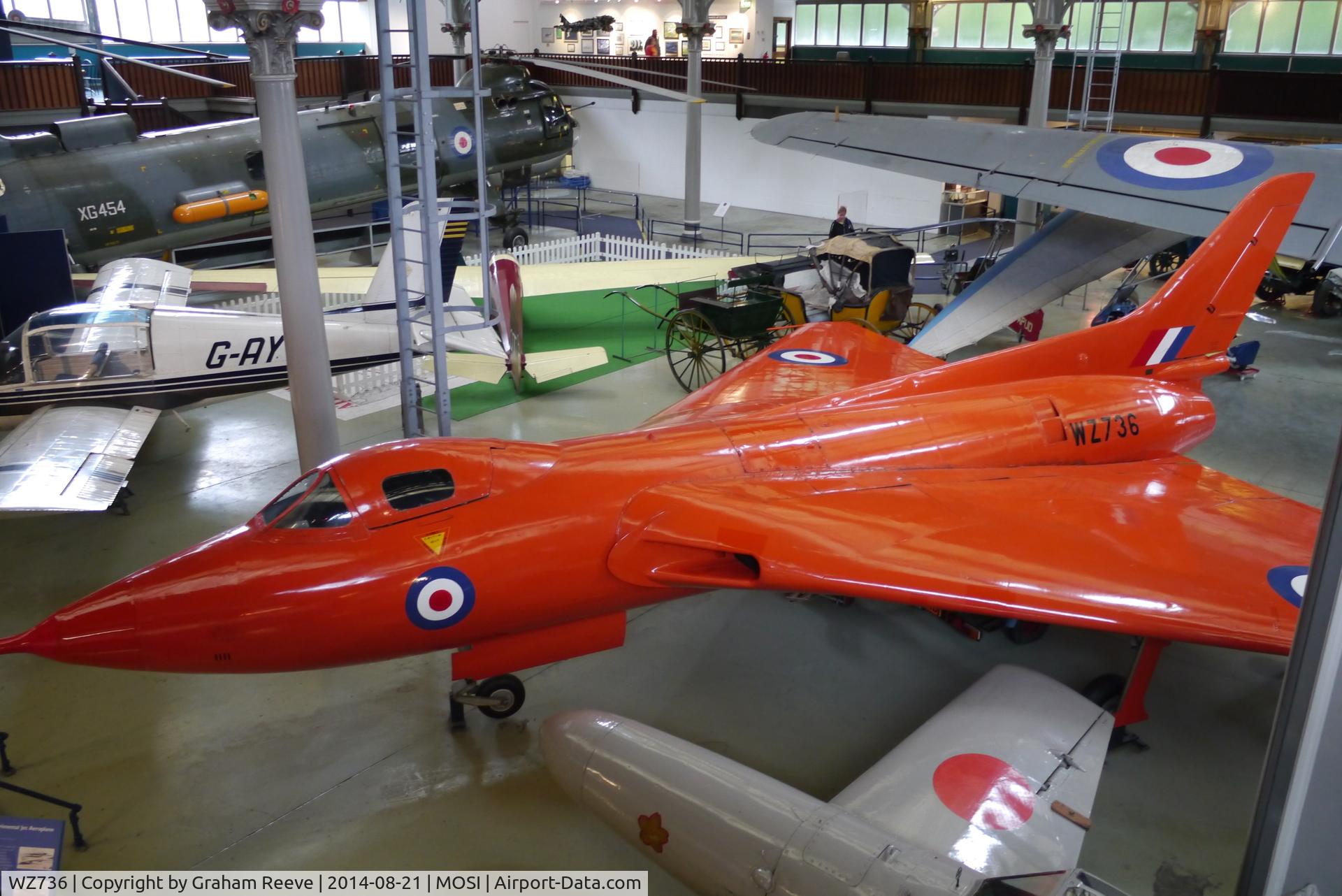 WZ736, 1953 Avro 707A C/N Not found WZ736, On display at the Museum of Science and Industry, Manchester.