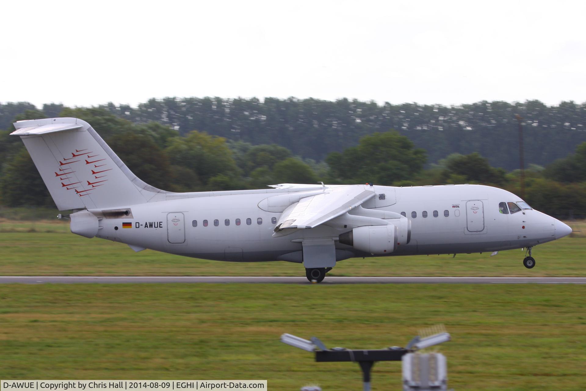 D-AWUE, 1986 British Aerospace BAe.146-200 C/N E2050, WDL Aviation