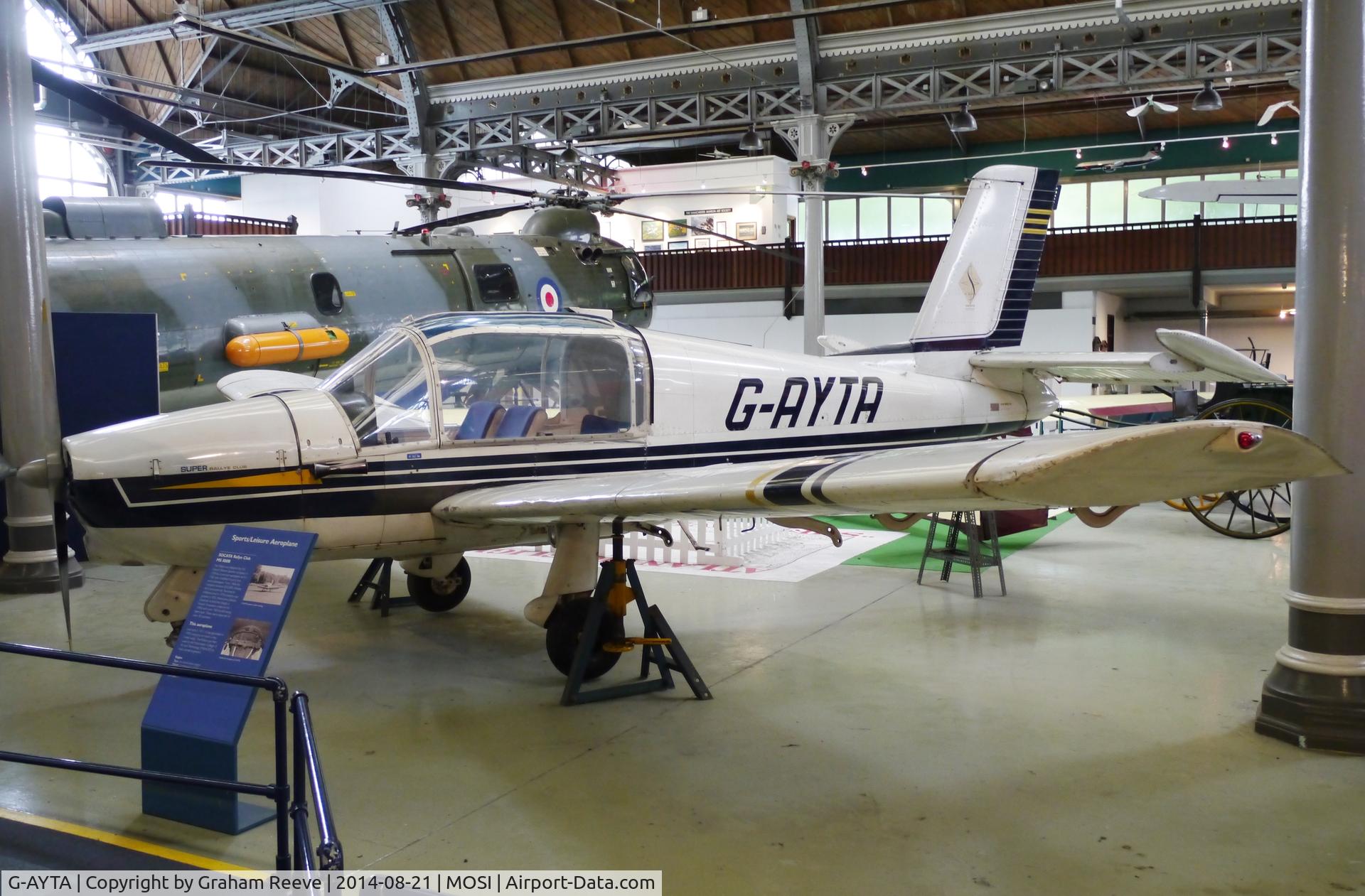 G-AYTA, 1971 Socata MS-880B Rallye Club C/N 1789, On display at the Museum of Science and Industry, Manchester.