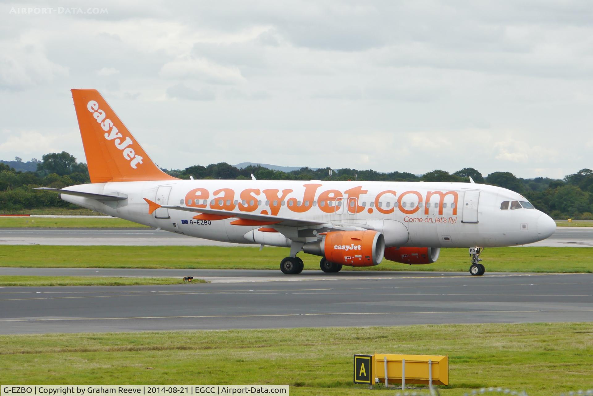 G-EZBO, 2007 Airbus A319-111 C/N 3082, Just landed.