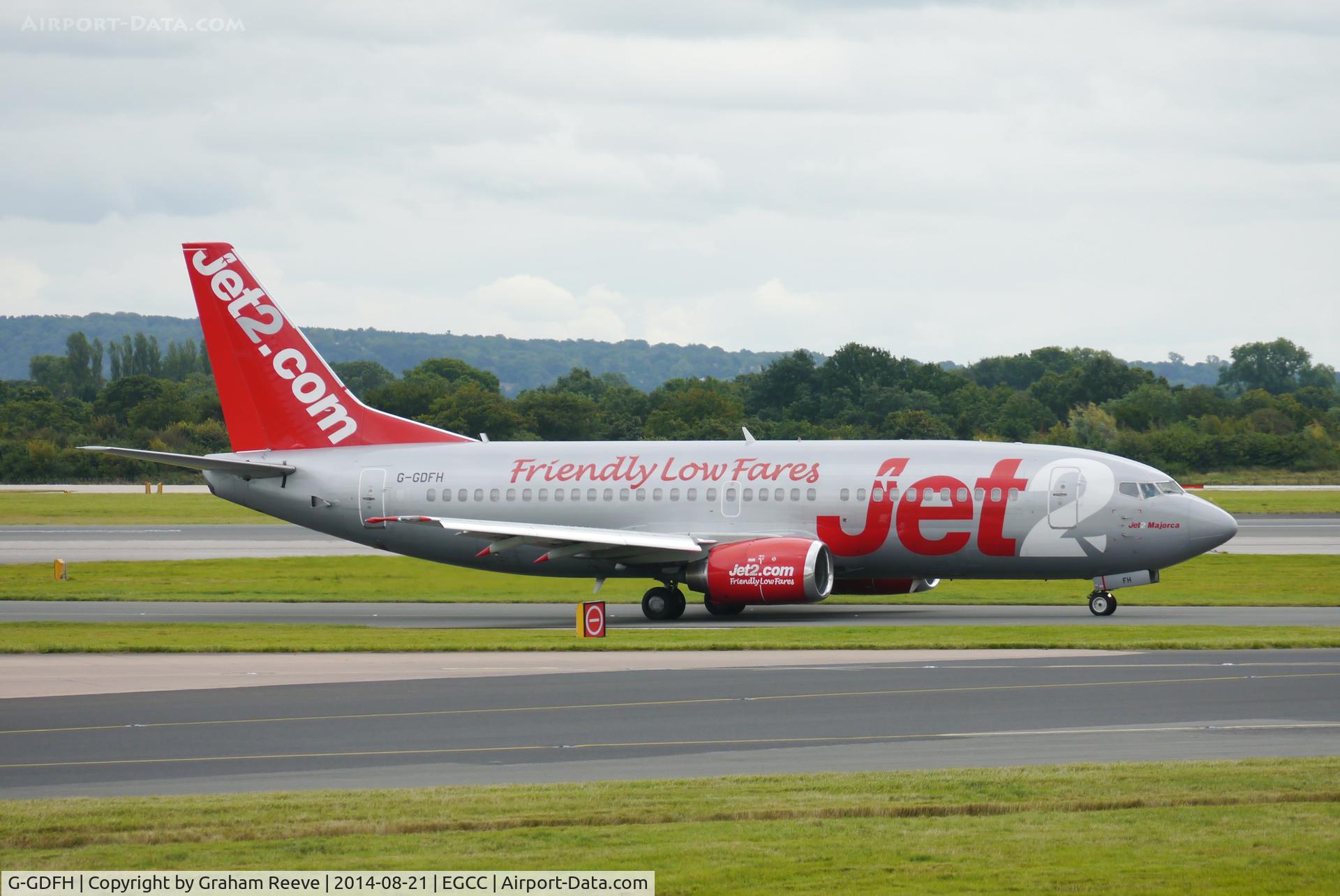 G-GDFH, 1993 Boeing 737-3Y5 C/N 25615, Just landed.