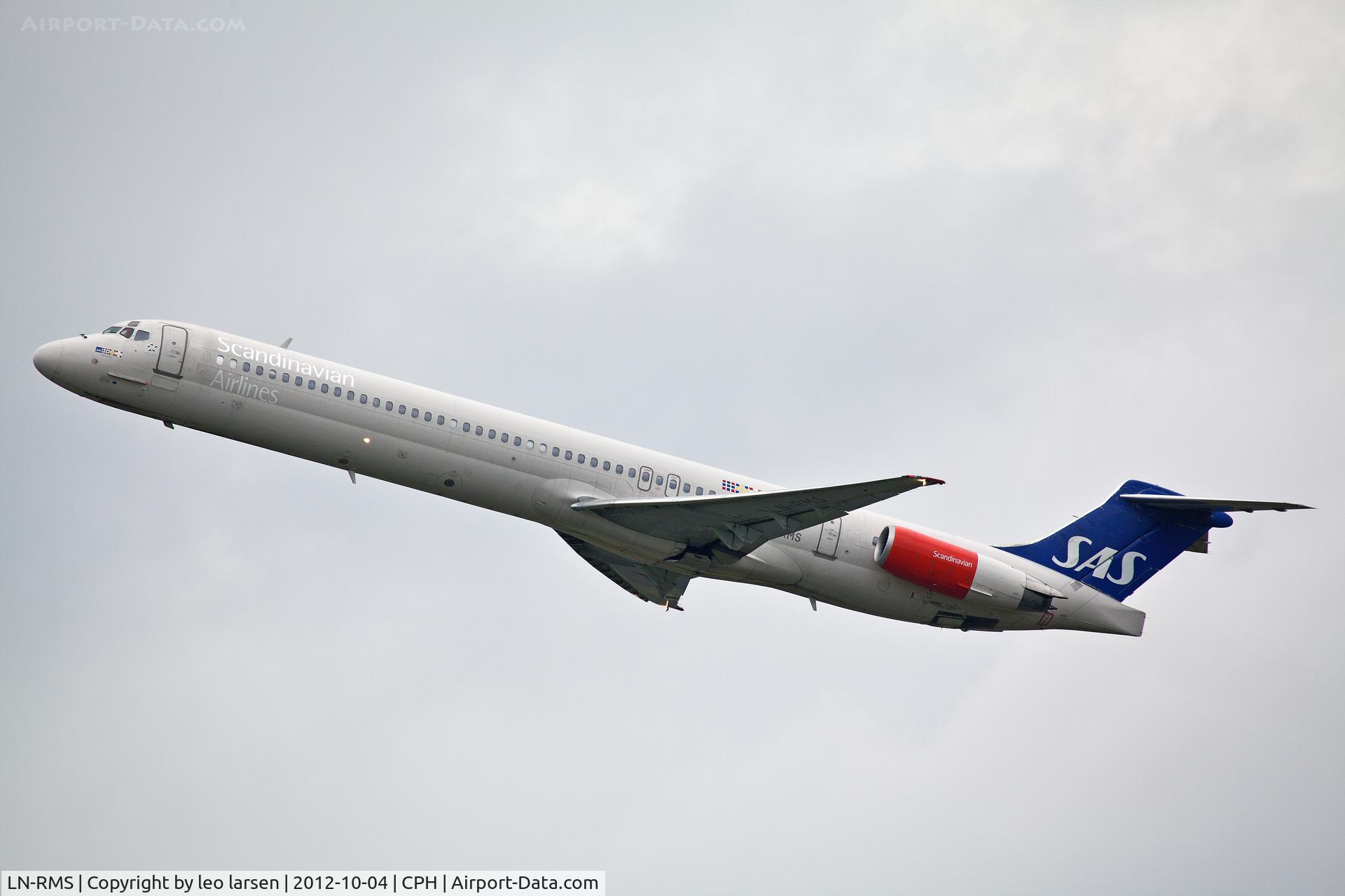 LN-RMS, 1992 McDonnell Douglas MD-82 (DC-9-82) C/N 53368, Copenhagen Kastrup 4.10.12