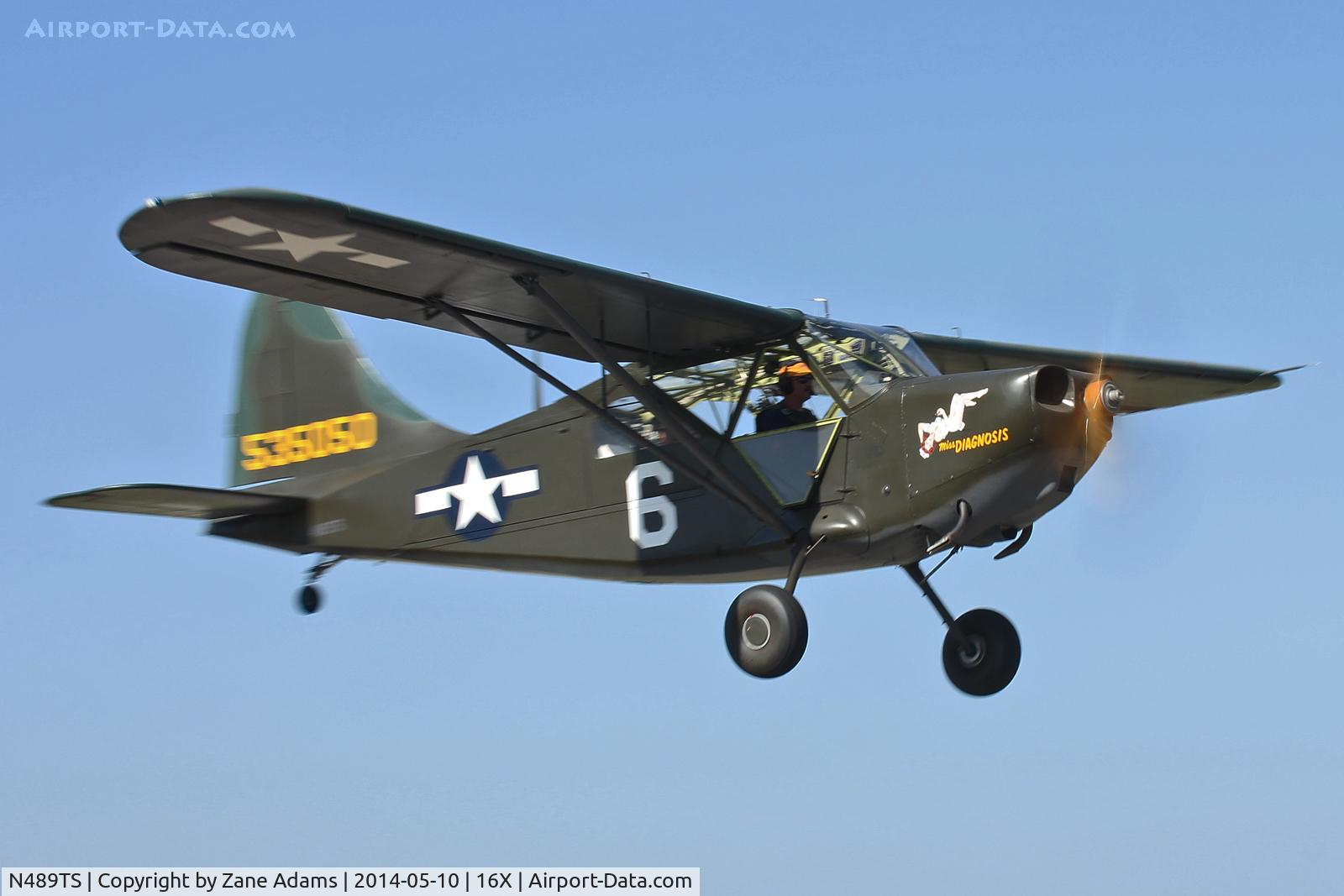 N489TS, 1946 Stinson L-5G Sentinel C/N 76-4629, At the Propwash Party fly-in 2014