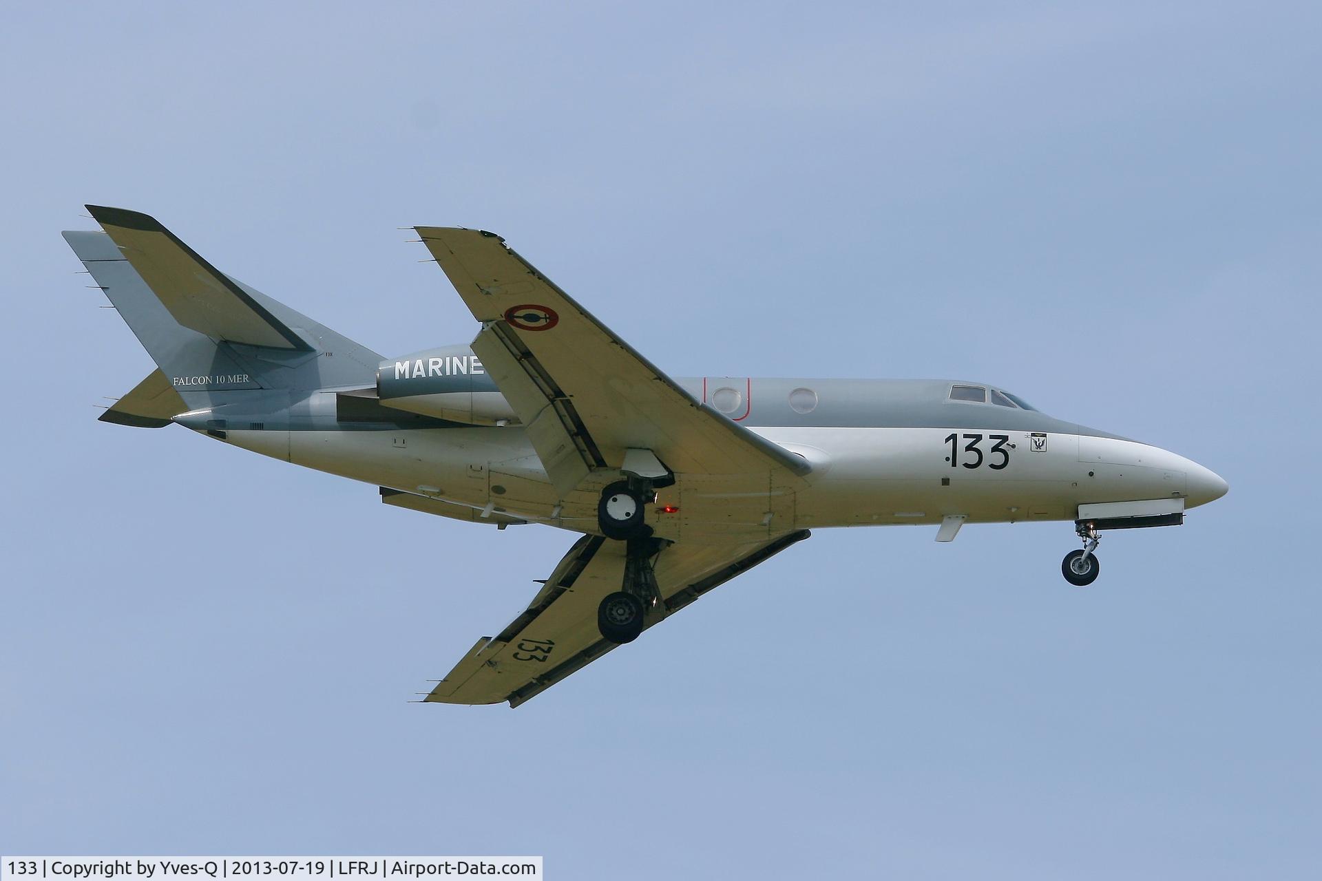 133, 1978 Dassault Falcon 10MER C/N 133, French Navy Dassault Falcon 10 MER, Short approach rwy 08, Landivisiau Naval Air Base (LFRJ)