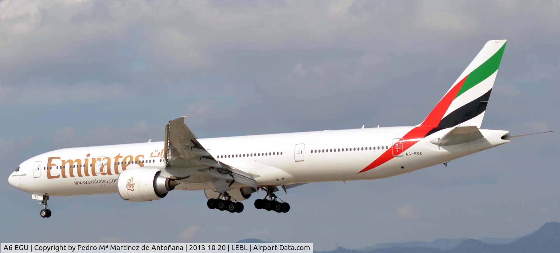 A6-EGU, 2012 Boeing 777-31H/ER C/N 41079, Aeropuerto El Prat Barcelona