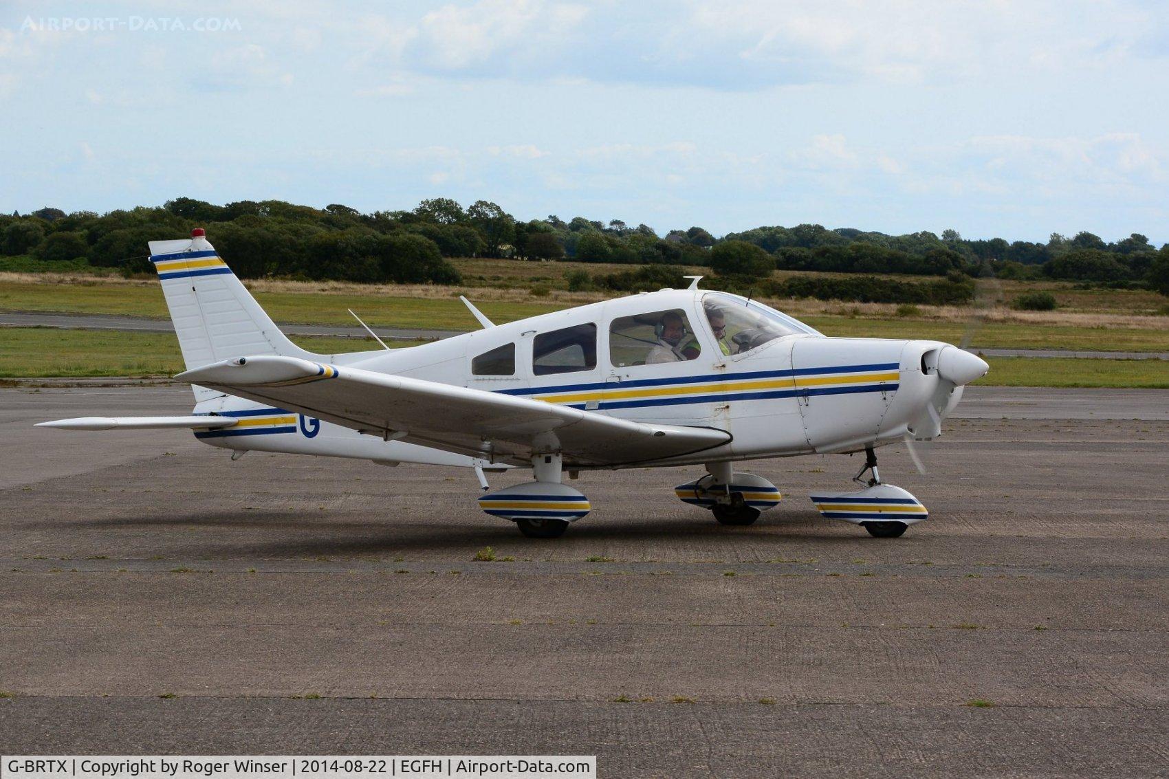 G-BRTX, 1976 Piper PA-28-151 Cherokee Warrior C/N 28-7615085, Resident Piper Cherokee Warrior operated by Cambrian Flying Club. Previously registered N8307C.