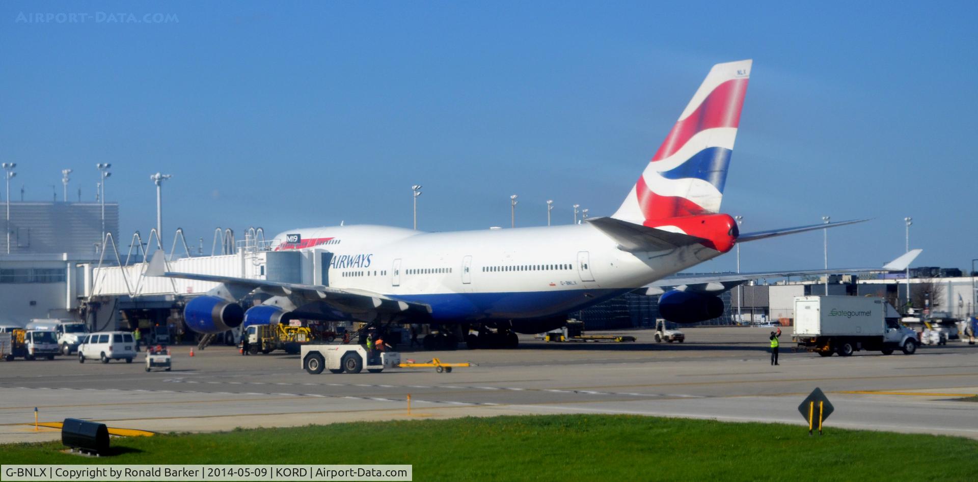 G-BNLX, 1992 Boeing 747-436 C/N 25435, At the gate O'Hare