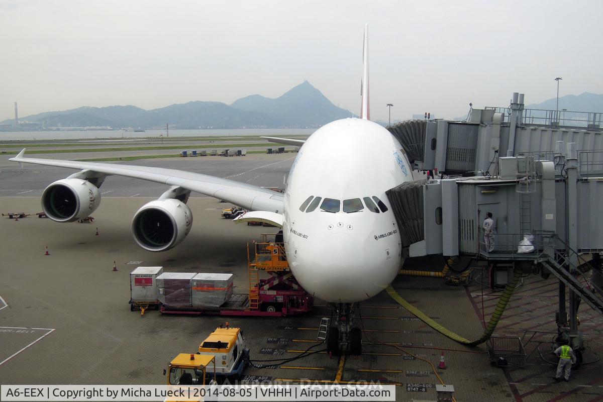 A6-EEX, 2014 Airbus A380-861 C/N 154, At Hong Kong