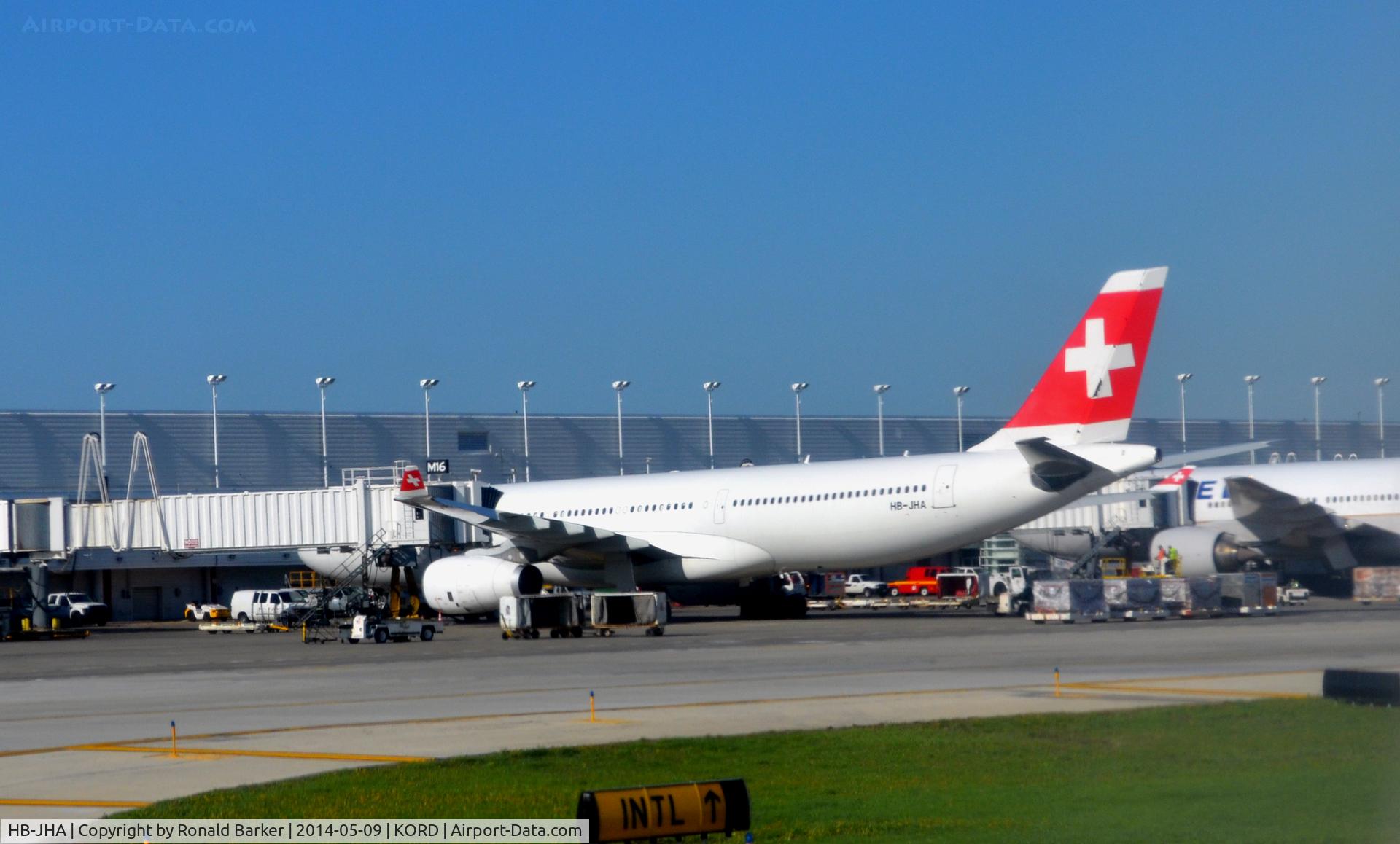 HB-JHA, 2009 Airbus A330-343 C/N 1000, At the gate O'Hare