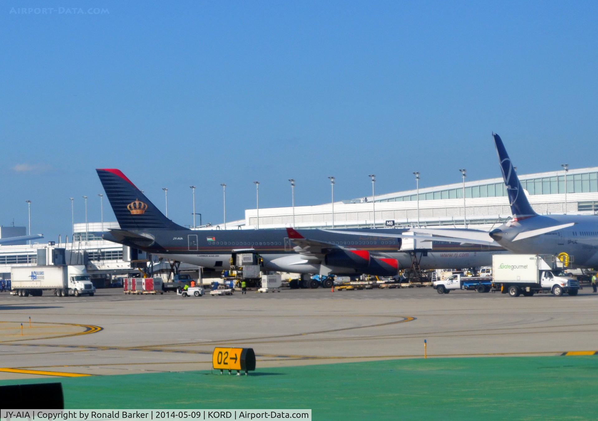 JY-AIA, 1993 Airbus A340-211 C/N 038, Gate M8 O'Hare