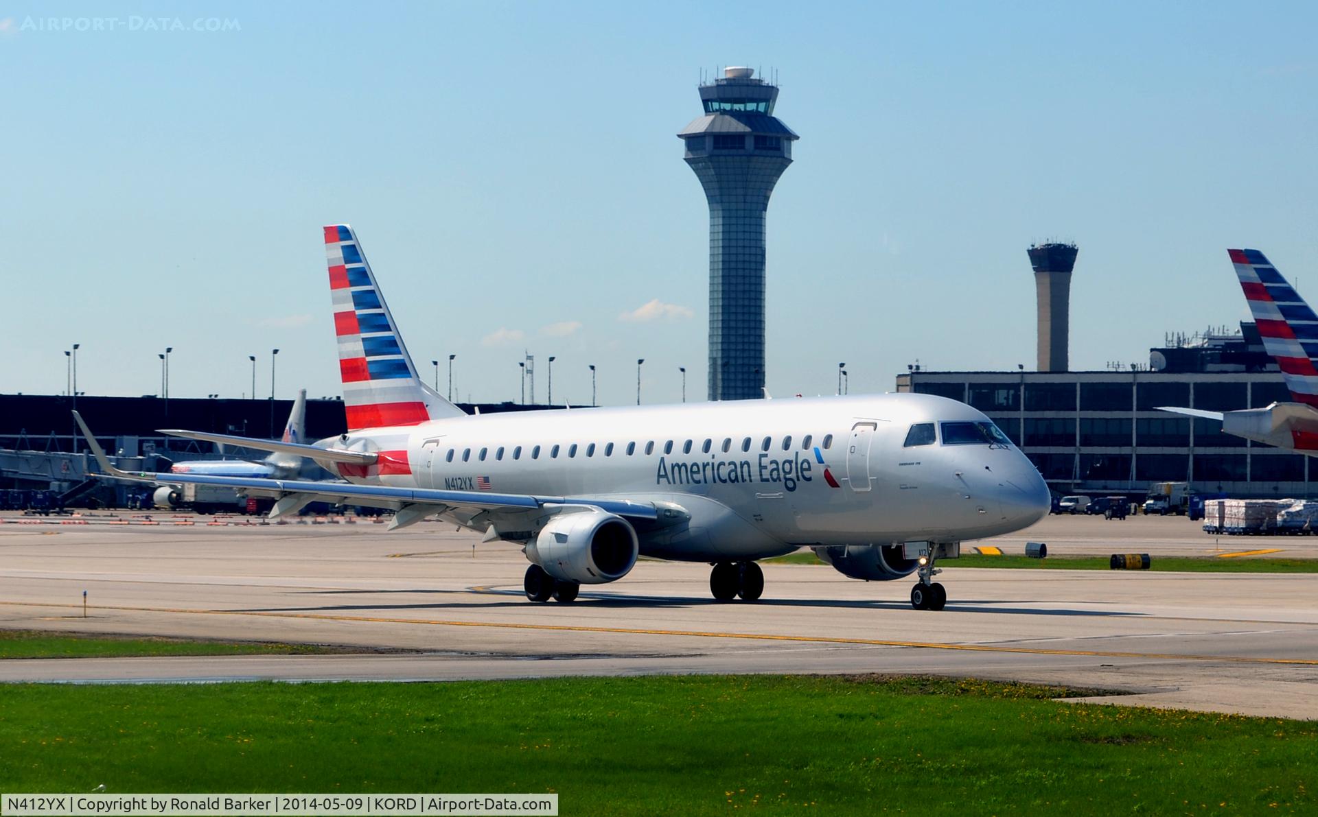 N412YX, 2013 Embraer 175LR (ERJ-170-200LR) C/N 17000375, Taxi O'Hare