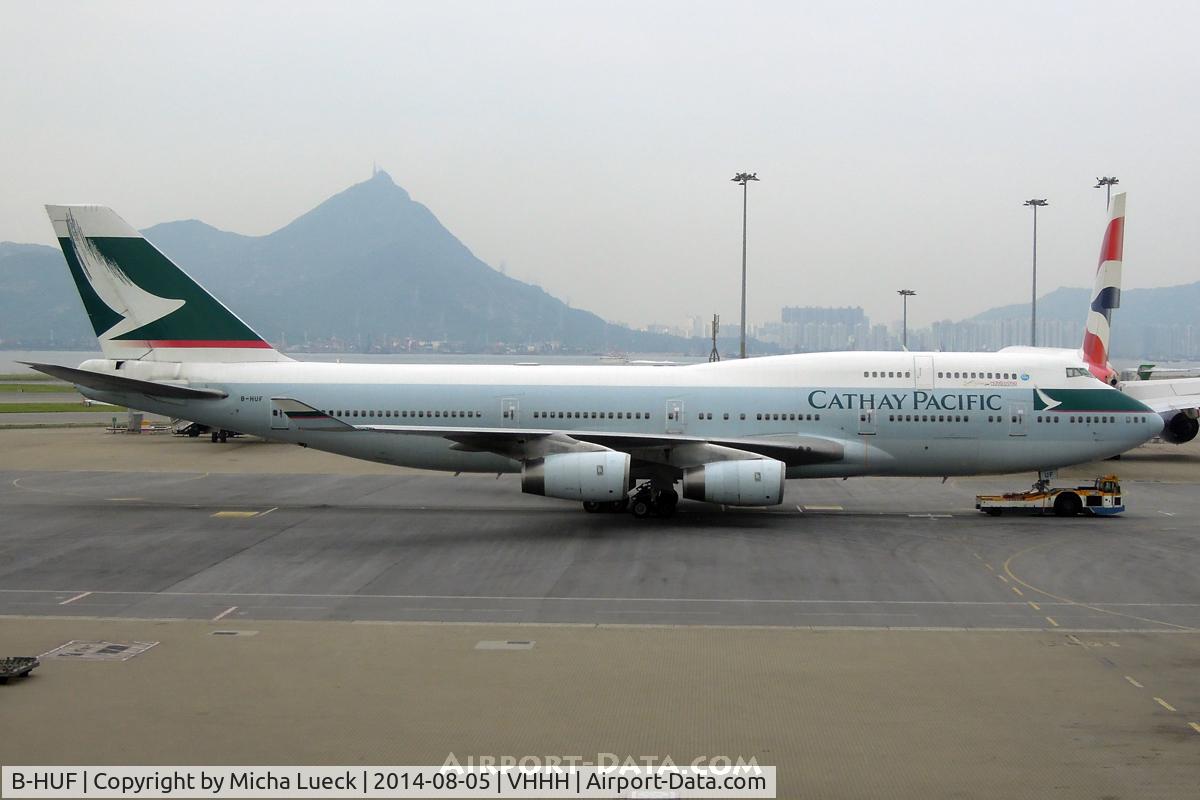 B-HUF, 1993 Boeing 747-467 C/N 25869, At Hong Kong