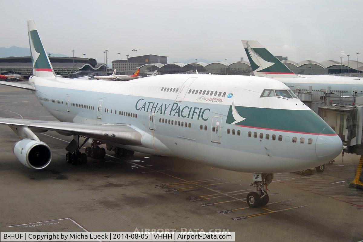 B-HUF, 1993 Boeing 747-467 C/N 25869, At Hong Kong