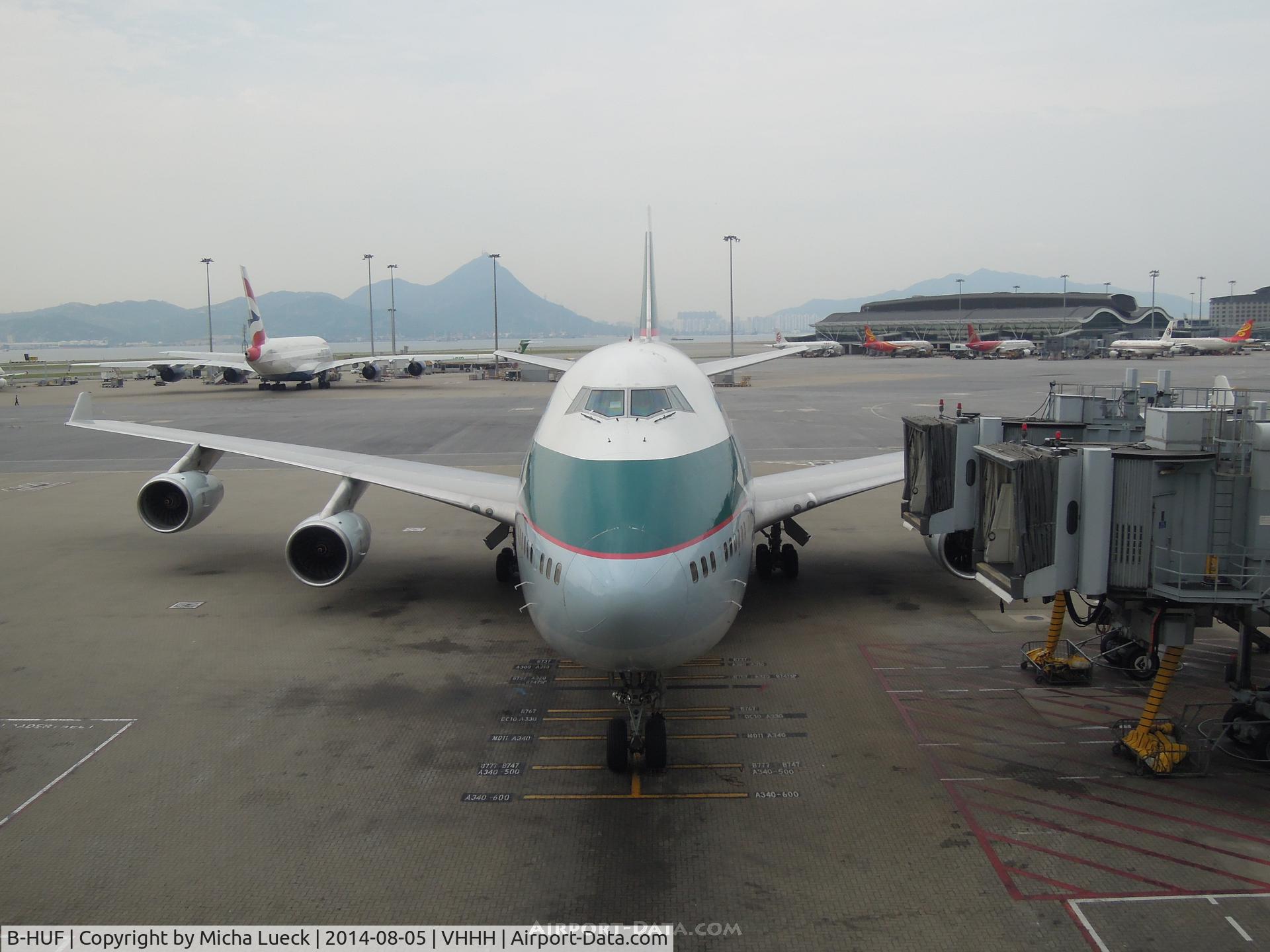 B-HUF, 1993 Boeing 747-467 C/N 25869, At Hong Kong