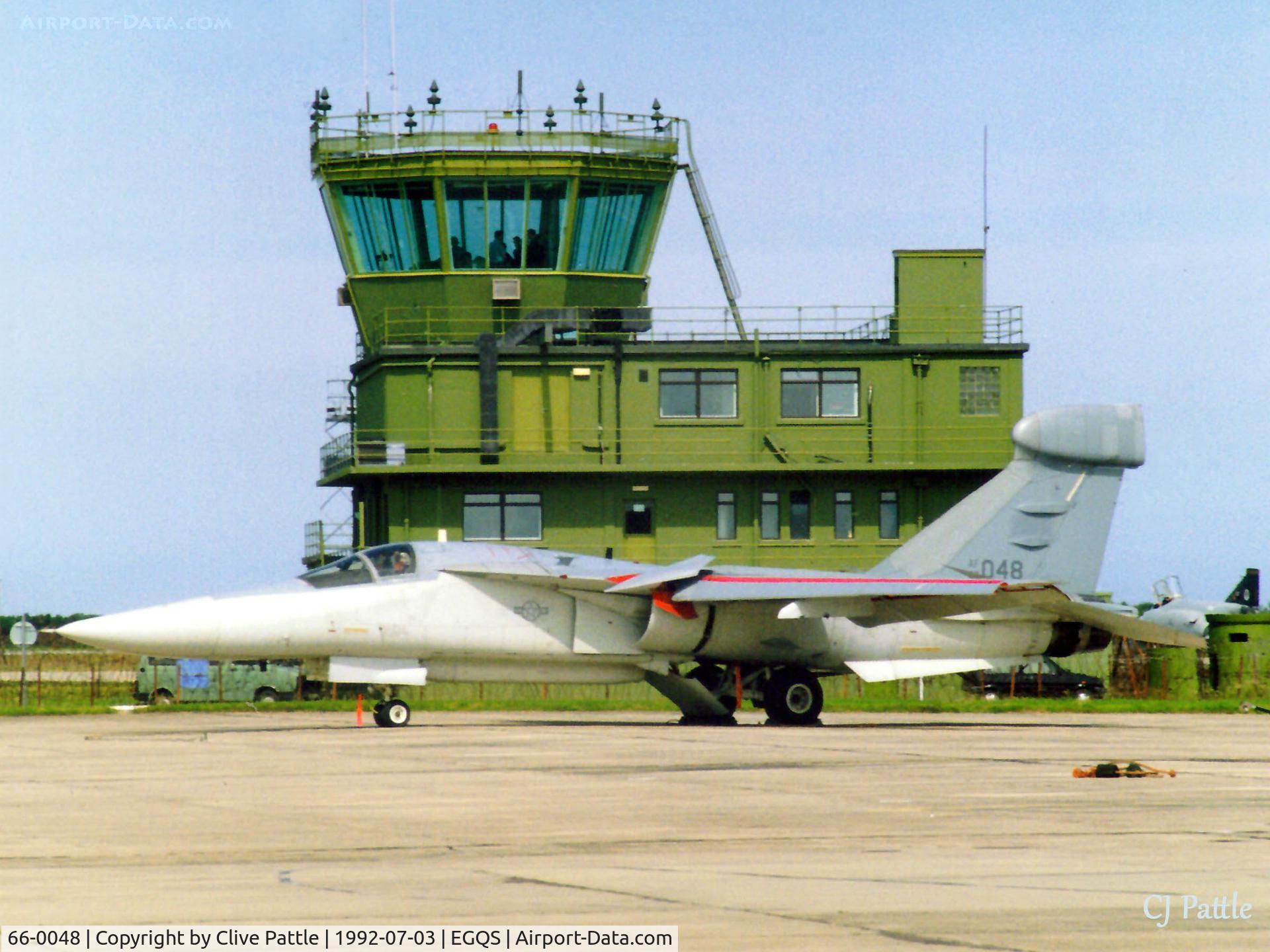 66-0048, 1966 General Dynamics EF-111A Raven C/N EF-29, On the apron at RAF Lossiemouth, EF-111A 66-0048 then serving with USAF 66 ECW at RAF Upper Heyford, Oxfordshire.