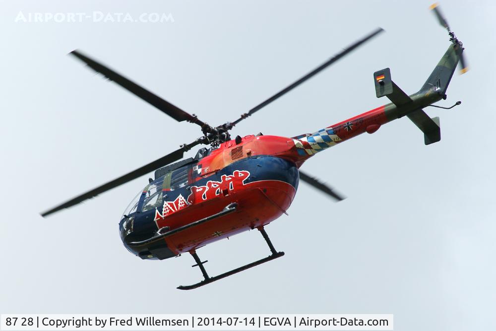 87 28, MBB Bo.105P1M C/N 6128, KHR26 aircraft in a special c/s