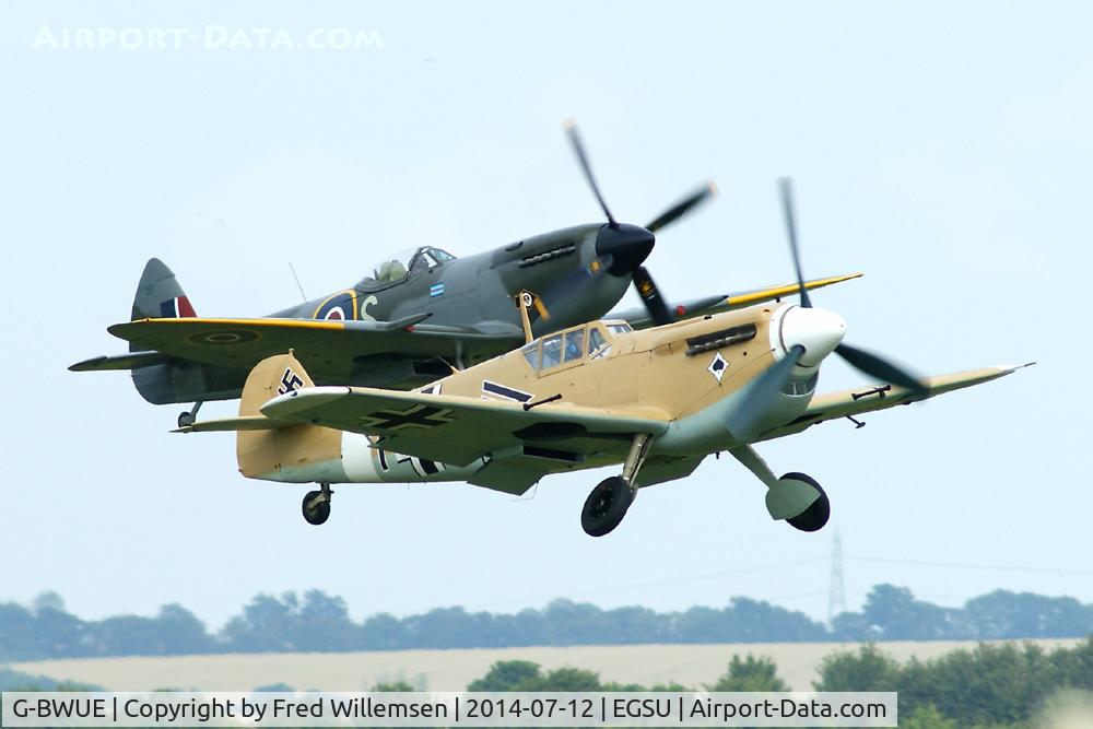 G-BWUE, 1949 Hispano HA-1112-M1L Buchon C/N 172, Together with Spit G-OXIV