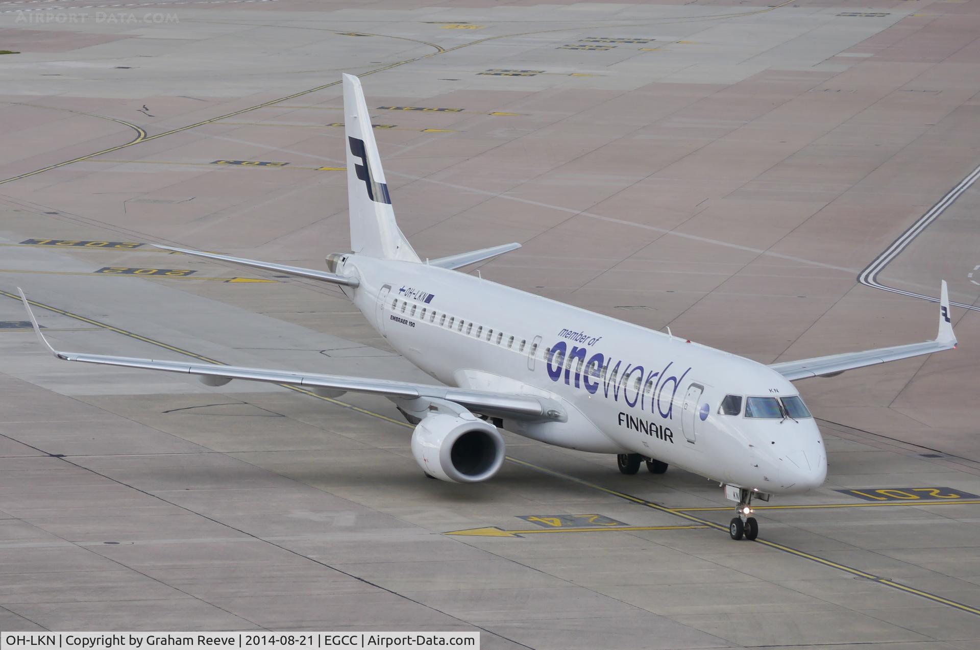 OH-LKN, 2009 Embraer 190LR (ERJ-190-100LR) C/N 19000252, Just landed.