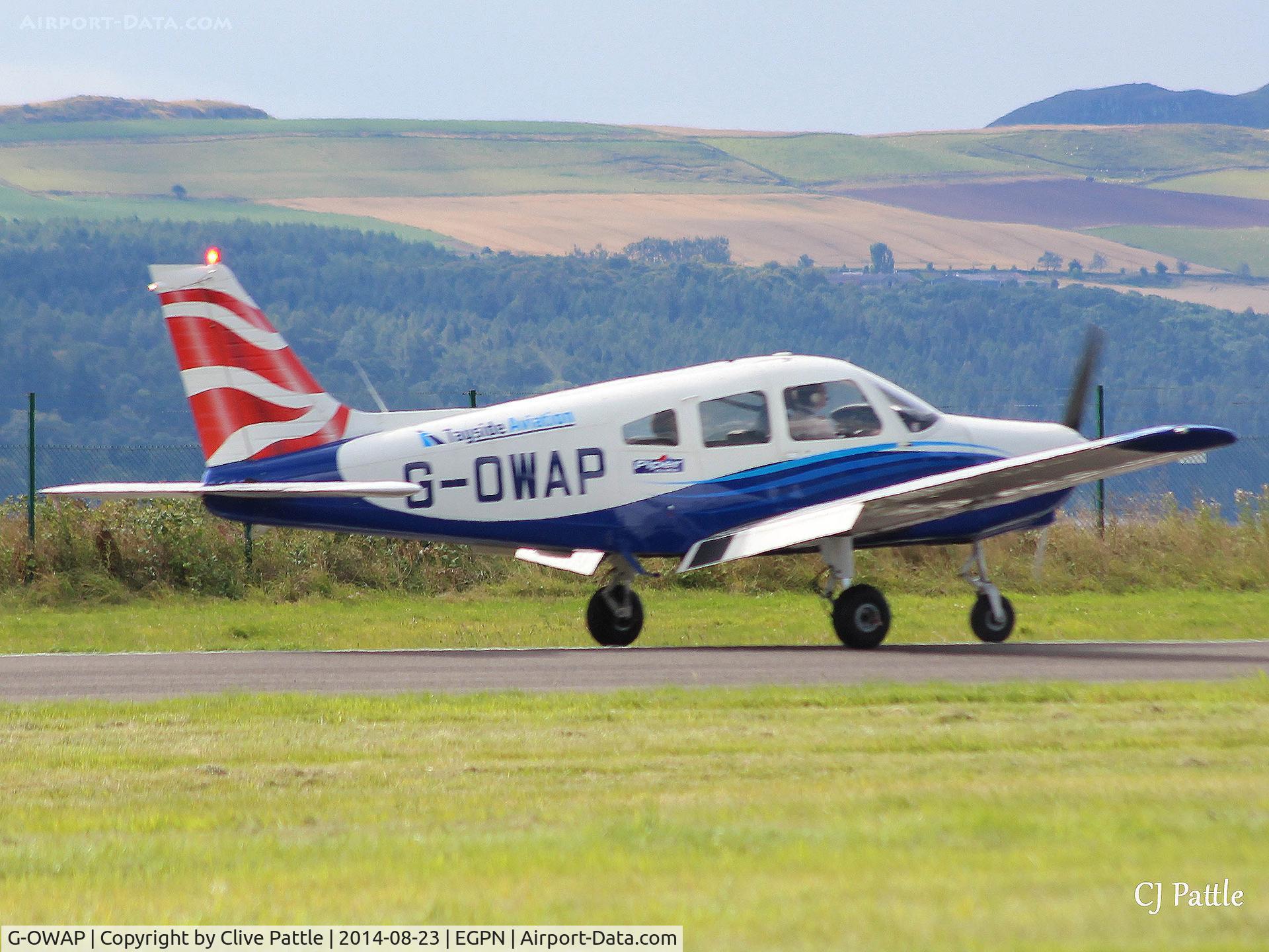 G-OWAP, 1977 Piper PA-28-161 Cherokee Warrior II C/N 28-7816314, Based with Tayside Aviation. Part of the ex British Airways Flight Academy fleet.