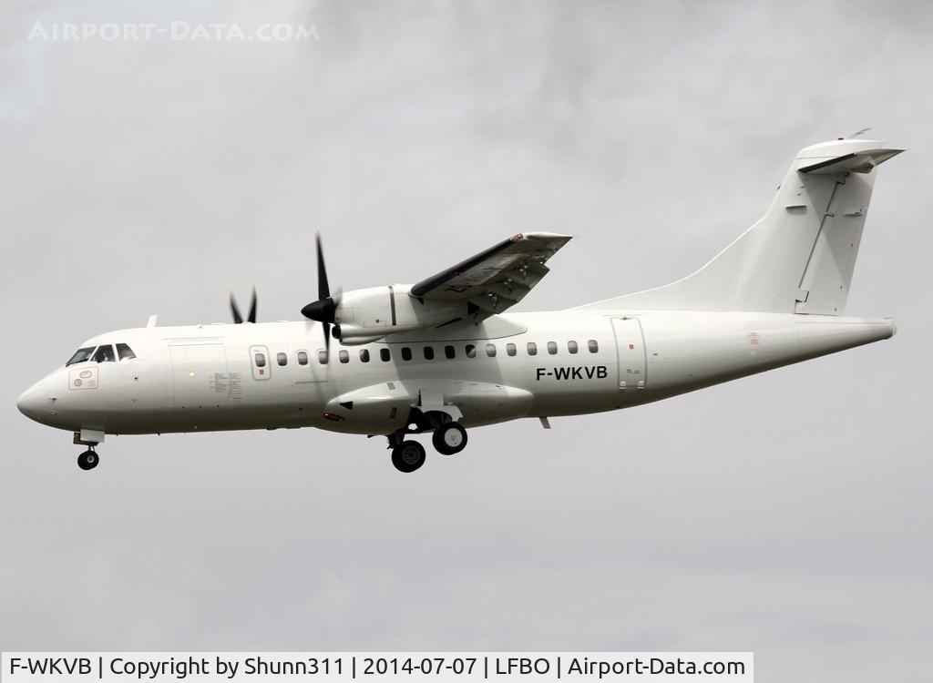 F-WKVB, 1992 ATR 42-320 C/N 333, C/n 333 - For Solenta Aviation as ZS-XCH in all white c/s without titles... On test after heavy maintenance @ LFBF