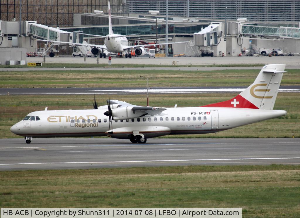 HB-ACB, 2001 ATR 72-212A (500) C/N 662, Back tracking rwy 32L to the Terminal...